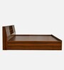 Tahara Queen Size Bed in Virola Wood Finish with Box Storage & Headboard Storage