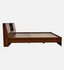 Tahara Queen Size Bed in Virola Wood Finish with Headboard Storage