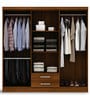 Kimura 6 Door Wardrobe With 2 Drawers In Teak Finish