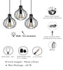 Taio Black Metal Cluster Hanging Light