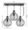 Taio Black Metal Cluster Hanging Light
