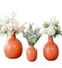 Taiyo Orange Iron (Pack of 3) Vases