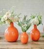 Taiyo Orange Iron (Pack of 3) Vases