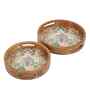 Taj Mahal Garden Wooden Tray Set   Mughal Art Design (Set of 2)