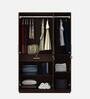 Takashi 3 Door Wardrobe in Regato Walnut Finish with Mirror & Lock