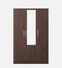 Takashi 3 Door Wardrobe in Regato Walnut Finish with Mirror & Lock