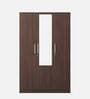 Takashi 3 Door Wardrobe in Regato Walnut Finish with Mirror & Lock