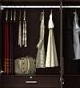 Takashi 3 Door Wardrobe in Regato Walnut Finish with Mirror & Lock