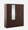 Takashi 4 Door Wardrobe in Regato Walnut Finish with Drawer