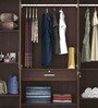 Takashi 4 Door Wardrobe in Regato Walnut Finish with Drawer