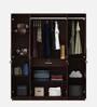 Takashi 4 Door Wardrobe in Regato Walnut Finish with Drawer