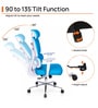 Takeo High Back Ergonomic Office Chair with 3D Adjustable Armrests Adjustable Headrest and Multi Tilt Lock Feature in Blue