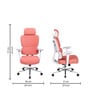Takeo High Back Ergonomic Office Chair with 3D Adjustable Armrests Adjustable Headrest and Multi Tilt Lock Feature in Orange