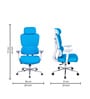 Takeo High Back Ergonomic Office Chair with 3D Adjustable Armrests Adjustable Headrest and Multi Tilt Lock Feature in Blue