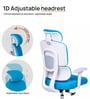 Takeo High Back Ergonomic Office Chair with 3D Adjustable Armrests Adjustable Headrest and Multi Tilt Lock Feature in Blue