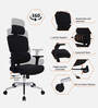Takeo High Back Ergonomic Office Chair with 3D Adjustable Armrests Adjustable Headrest and Multi Tilt Lock Feature
