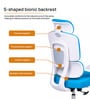 Takeo High Back Ergonomic Office Chair with 3D Adjustable Armrests Adjustable Headrest and Multi Tilt Lock Feature in Blue