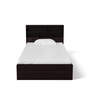 Takeo Single Bed in Wenge Finish with Headboard Storage