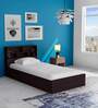 Takeo Single Bed in Wenge Finish with Headboard Storage