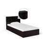 Takeo Single Bed in Wenge Finish with Headboard Storage