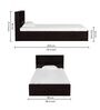 Takeo Single Bed in Wenge Finish with Headboard Storage