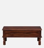 Takhat Sheesham Wood Coffee Table In Honey Oak Finish With Drawer