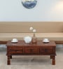 Takhat Sheesham Wood Coffee Table In Honey Oak Finish With Drawer