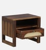 Taki Sheesham Wood Bedside Table in Provincial Teak Finish Taki Sheesham Wood Bedside Table in Provincial Teak Finish