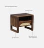 Taki Sheesham Wood Bedside Table in Provincial Teak Finish Taki Sheesham Wood Bedside Table in Provincial Teak Finish