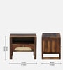 Taki Sheesham Wood Bedside Table in Provincial Teak Finish Taki Sheesham Wood Bedside Table in Provincial Teak Finish