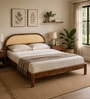 Taki Sheesham Wood King Size Bed In Provincial Teak Finish