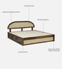 Taki Sheesham Wood King Size Bed in Provincial Teak Finish Taki Sheesham Wood King Size Bed in Provincial Teak Finish