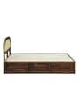 Taki Sheesham Wood Queen Size Bed in Provincial Teak Finish With Box Storage Taki Sheesham Wood Queen Size Bed in Provincial Teak Finish With Box Storage