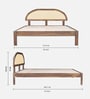 Taki Sheesham Wood Queen Size Bed In Provincial Teak Finish