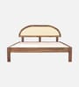 Taki Sheesham Wood Queen Size Bed In Provincial Teak Finish