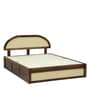 Taki Sheesham Wood Queen Size Bed in Provincial Teak Finish With Box Storage Taki Sheesham Wood Queen Size Bed in Provincial Teak Finish With Box Storage
