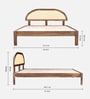 Taki Sheesham Wood Queen Size Bed In Provincial Teak Finish