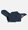 Taki Velvet 1 Seater Manual Recliner In Blue Colour with Hidden Cupholders