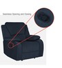Taki Velvet 1 Seater Manual Recliner In Blue Colour with Hidden Cupholders