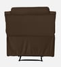 Taki Velvet 1 Seater Manual Recliner in Brown Colour with Hidden Cupholders