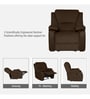 Taki Velvet 1 Seater Manual Recliner in Brown Colour with Hidden Cupholders