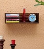 Sheesham Wood Floating Book Shelf in Provincial Teak Finish 