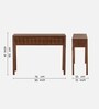 Taksha Solid Wood Console Table In Teak Finish