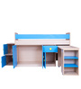 Talisman Stairway Loft Bed with Study Table in Sky Blue