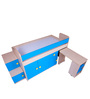 Talisman Stairway Loft Bed with Study Table in Sky Blue