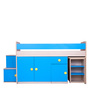 Talisman Stairway Loft Bed with Study Table in Sky Blue