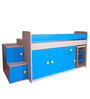 Talisman Stairway Loft Bed with Study Table in Sky Blue