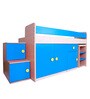 Talisman Stairway Loft Bed with Study Table in Sky Blue