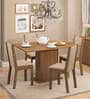 Talita 4 Seater Dining Set in Brown Finish