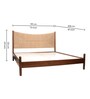 Talitha Solid Wood King Size Bed In Walnut Finish
